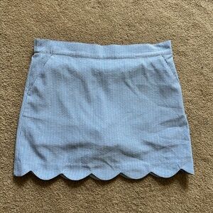 Kids Vineyard Vines Light Blue Skort with Scalloped Hem